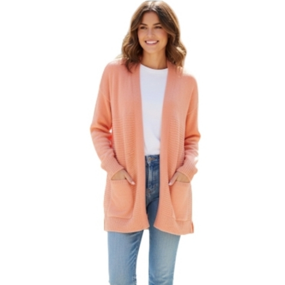 Liz Claiborne Pink Open-Front Women's Cardigan Sweater